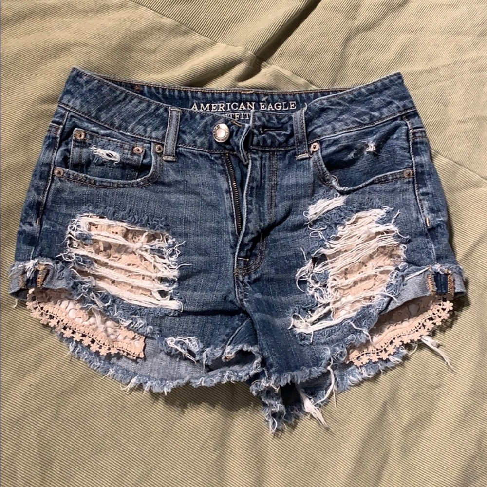 American eagle high waisted festival shorts